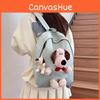 Theme Bow Puppy Plush Backpack Outdoor Leisure Large Capacity Cartoon Schoolbag