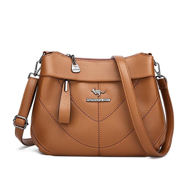 

Модная и Повседневная Сумка-кроссбоди большой вместимости для мамы среднего возраста с одним плечевым ремнем, дорожная бабушкина сумка жёлтый/коричневый