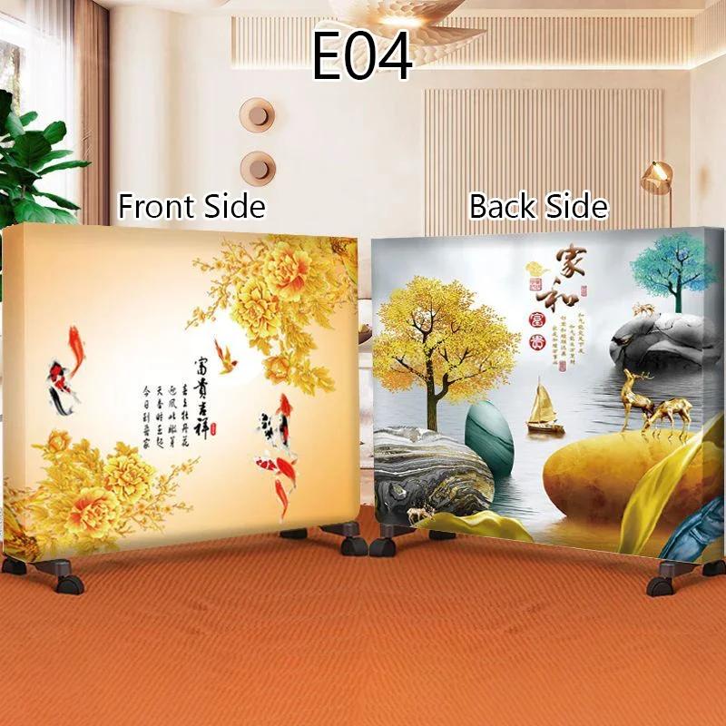 6 Sizes Cartoon Printed Radiator Dust Cover Household Oil Tin Dust Cover Heater Dust Cover Fabric Electric Heating