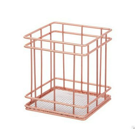 Multi-Function Iron Pen & Makeup Brush Holder - Desktop Storage Basket