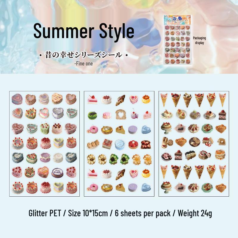 

Old Times True Happiness Series: Pet INS Life Theme Journal Decoration Stickers (6 Sheets)