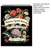 Adult Coloring Book Floral for Adults Students Stress Relief Pages Single-Sided Crayon Safe Top Spiral Bound Creative Art Therapy Colored Pencils