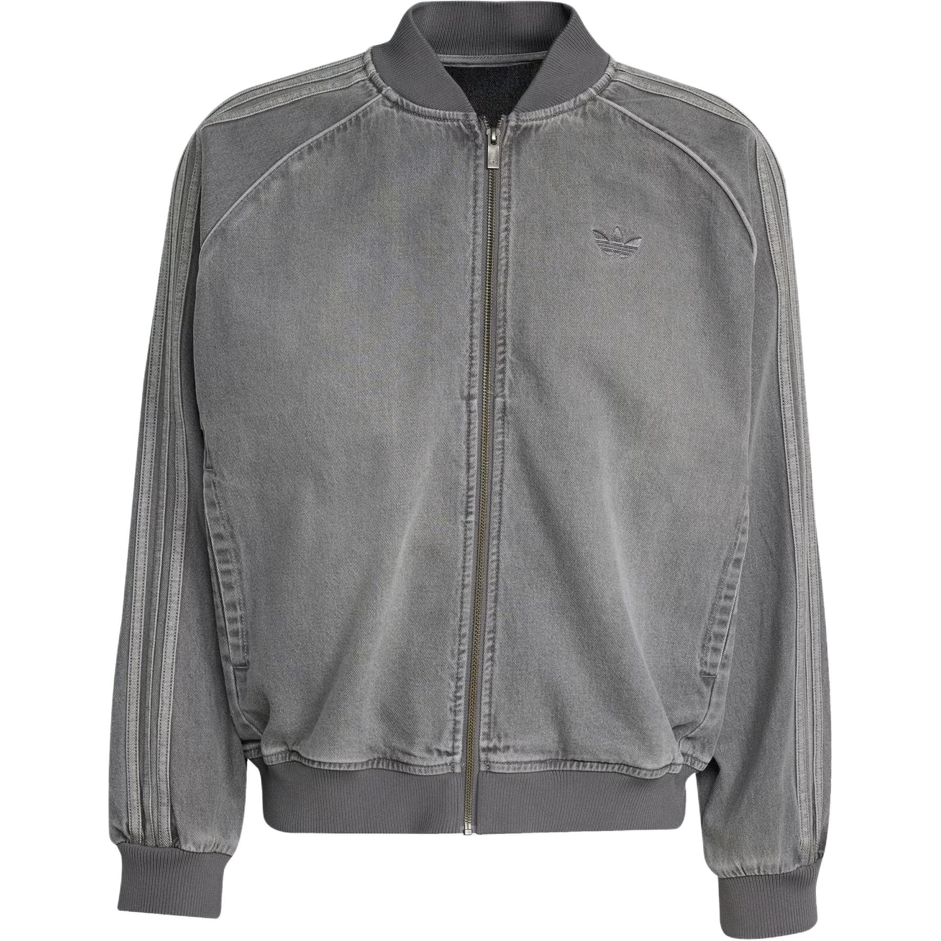 

Adidas Originals Adicolor Деним Черный Вареный Sst Три Полоски Свободный Модный Спортивный Жакет Мужской Жакет JW5915 XL