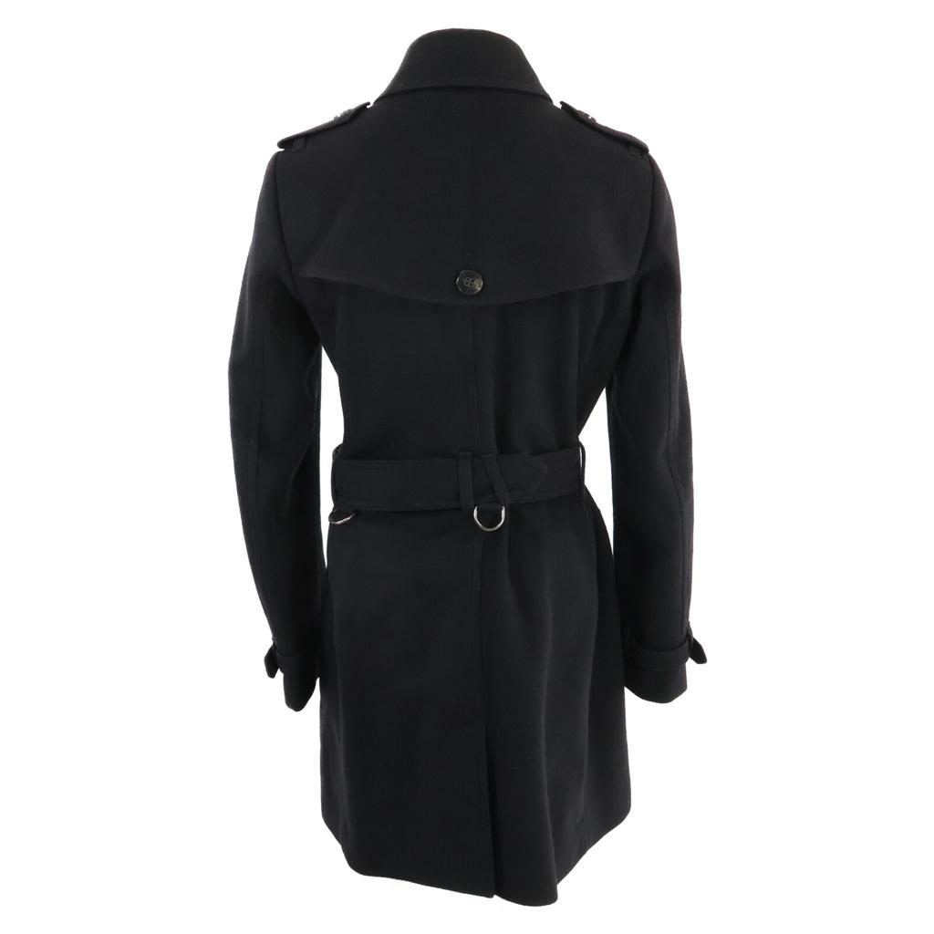 BURBERRY 3884842 Black wool x cashmere trench coat coat US4 blackUsed