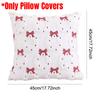 Christmas Throw Pillow Covers for Sofa 3D Embroidered Tie PillowCase Soft Cushion Covers Couch Bed Home Xmas Decorations Gifts