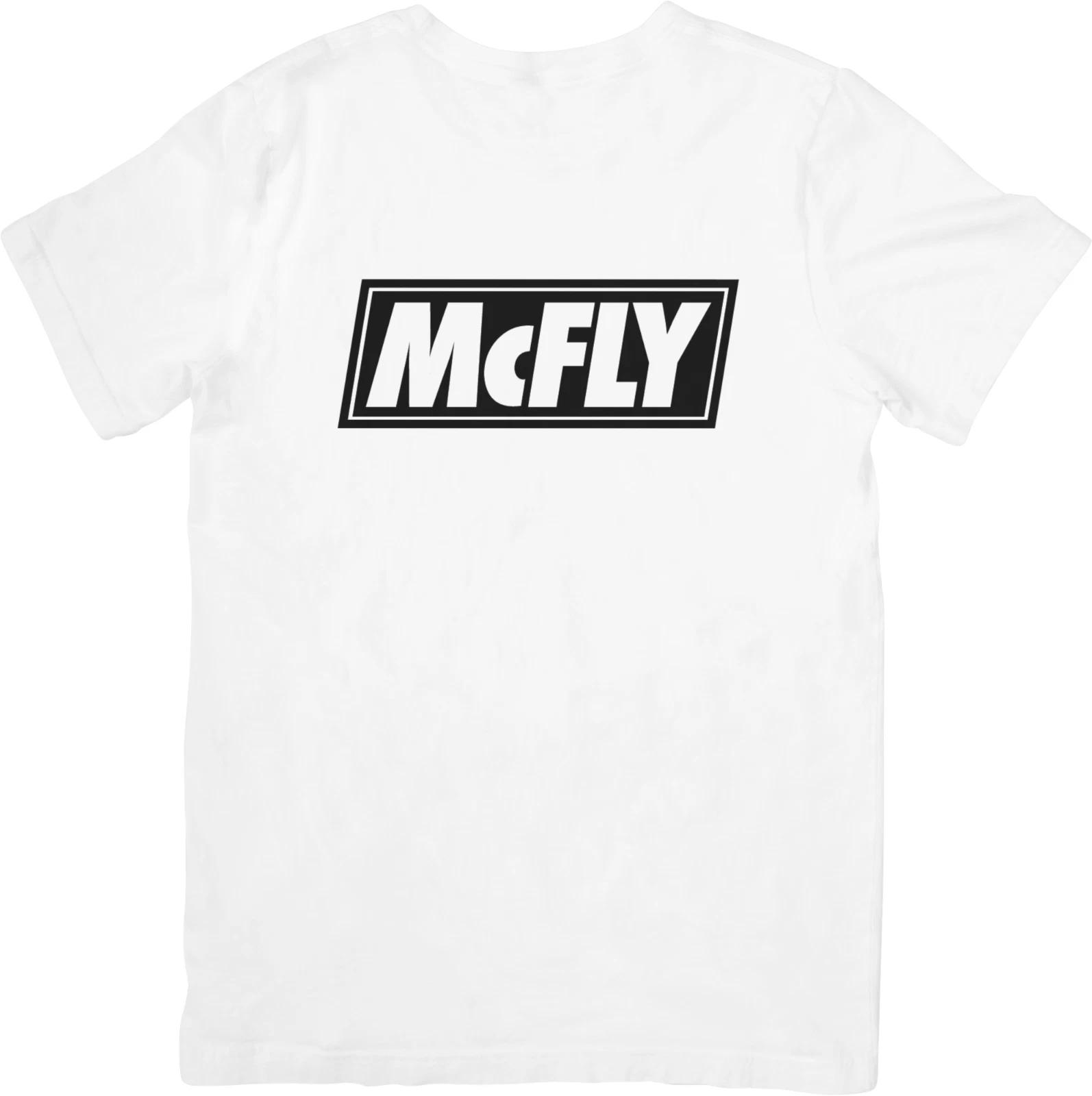 McFly Music Унисекс Футболка из Качественного Хлопка Белая. L