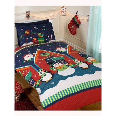 Weihnachts-Bettbezug-Set „Santa's Grotto“.