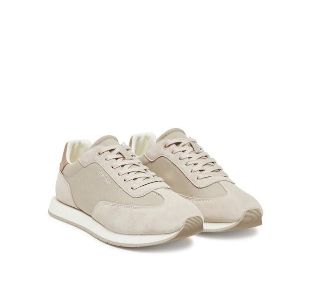 Мужские кроссовки Calvin Klein Low prof runn laceup cv mix hm0hm01723 бежевые