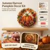DIY Herbst Ernte Kürbis Sonnenblume Diamantmalerei Hängeschild Schmuck Set Acryl Fenster Wand Hängende Dekoration für Haus Garten Thanksgiving