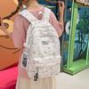 Schoolbag Large Capacity Junior High School Schoolbag Girls Korean Ins Style Pattern Small Fresh Star Print High School Backpack