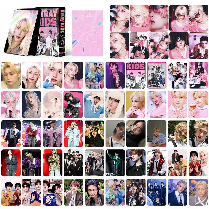 55Pcs Straykids Collection Cards, Postcards, Do It Posters, Photo Cards, Skzoo Kpop Celebrity Merchandise, Lomo Cards