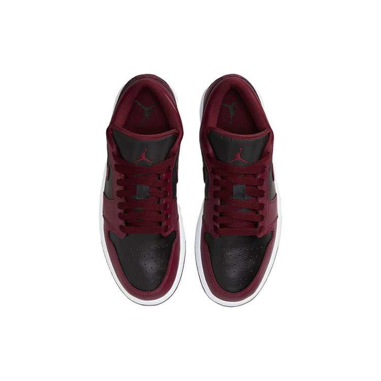 Air Jordan 1 Low Dark Beetroot Damesneakers Svart Hvit DC0774-006