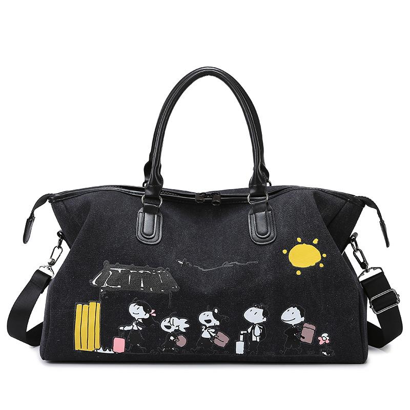 

Graffiti personalized travel bag trendy storage bag business trip outdoor duffel bag leisure large capacity portable messenger bag чорний