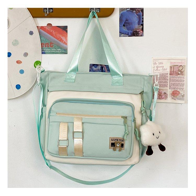 Schoolbag Mori ins Simple contrasting colors Large capacity High value Versatile schoolbag Junior high school students College students Backpack