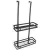 2 Layers Bathroom Shelf Organizer Over the Door Set Toilet Shower Hanging Storage Rack
