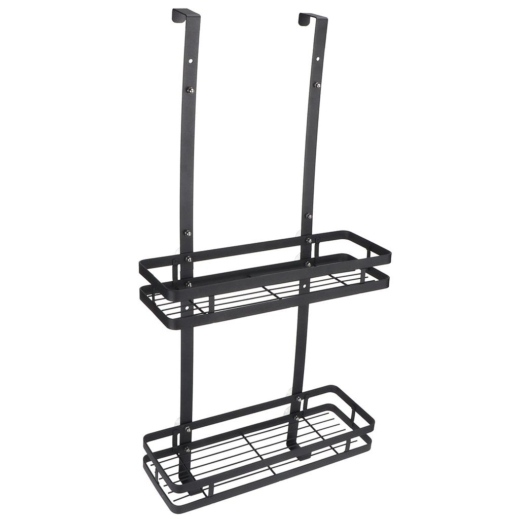 2 Layers Bathroom Shelf Organizer Over the Door Set Toilet Shower Hanging Storage Rack