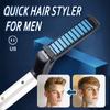 Multifunction Men Hair Styling Comb Straightener Curling Quick Hair Styler Massage Comb