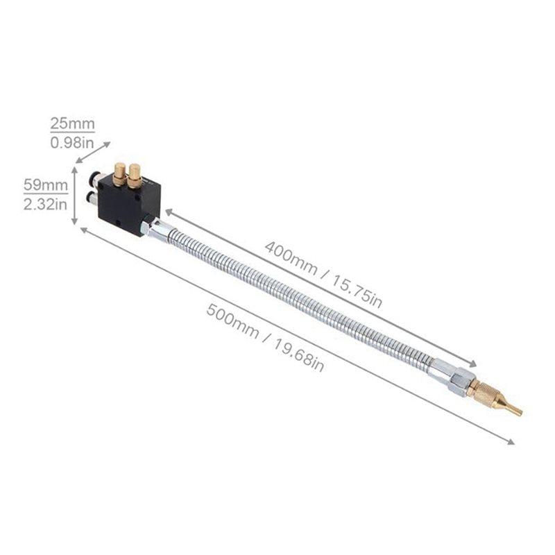 AT19-2X Atomizing Coolant Lubrication Spray System 400Mm,Sprayer Metal Hose For Cutting/Engraving/Cooling Machine