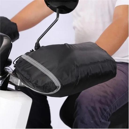 Motorcycle Handlebar Mittens For Winter Windproof Warm