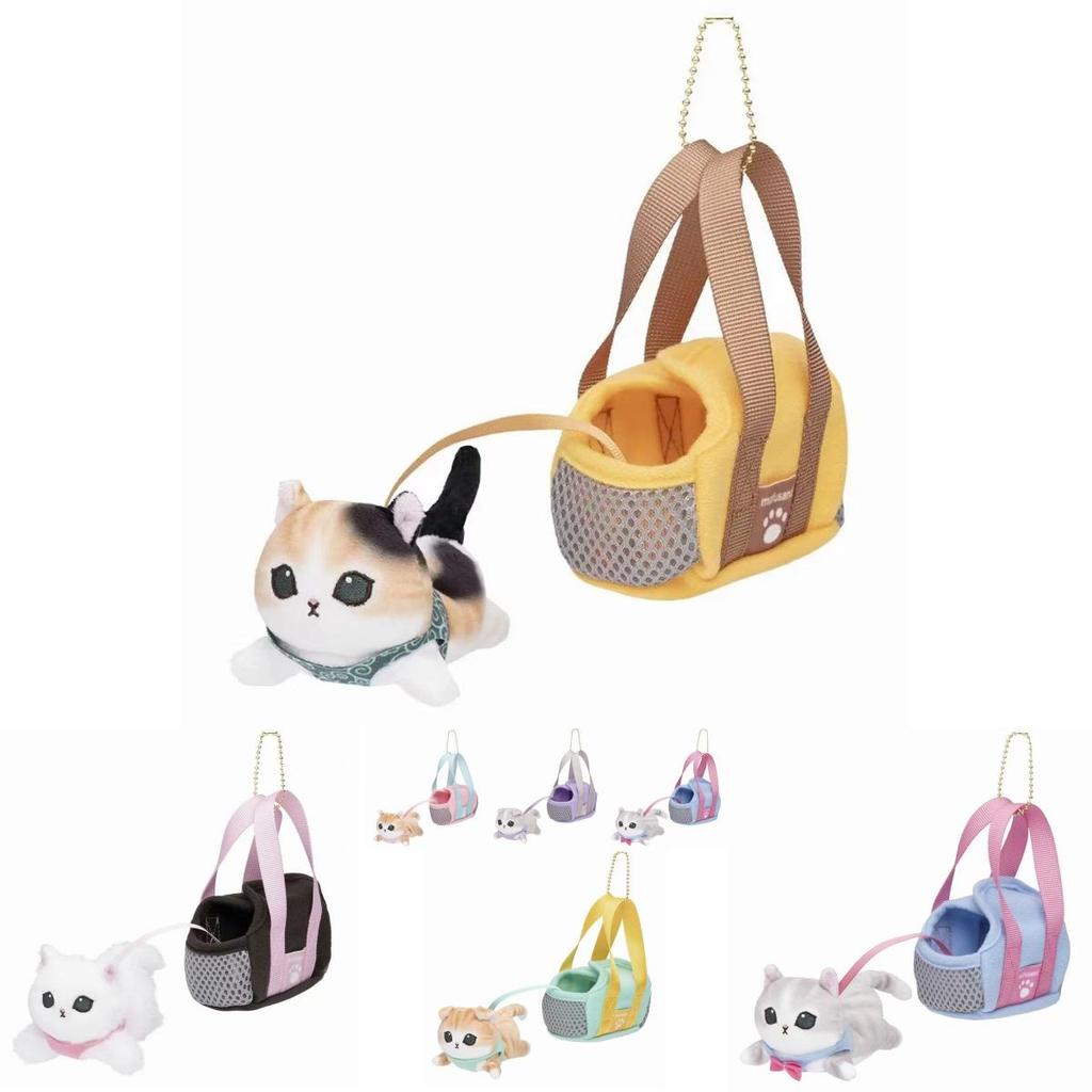 Cute Japanese Style Plush Shark Cat Keychain Adorable Cartoon Cat Doll Accessory