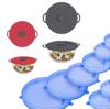 Silicone Stretchable Pot Lid & Bowl Cover Set - 7-Piece Fresh-Keeping Silicone Covers