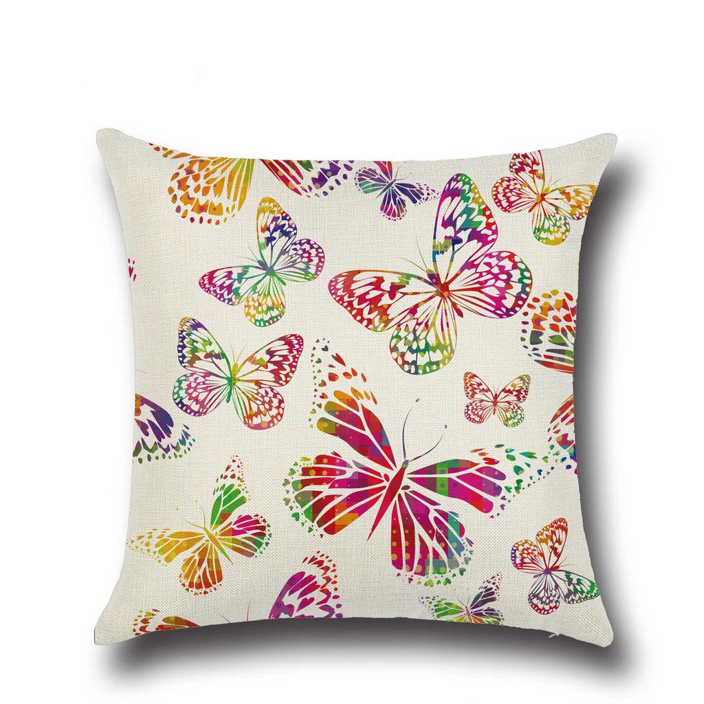 Cartoon Fantasy Butterfly Flower Cute Fresh Creative Home Pillowcase Car Cushion Cover