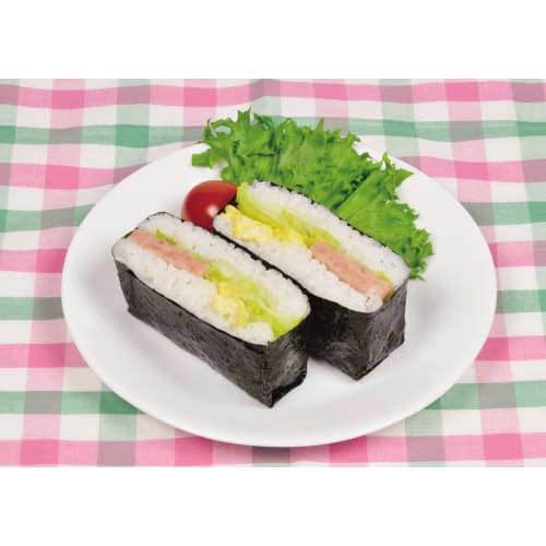 Pearl Metal Big Onigirazu Cube Box, Red [Made in Japan]