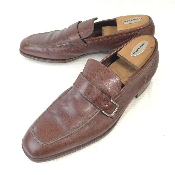 

fratelli rossetti/Leather Monk Strap Loafers/10/28.0-28.5/Brown/BROWN/Business Dress Shoes