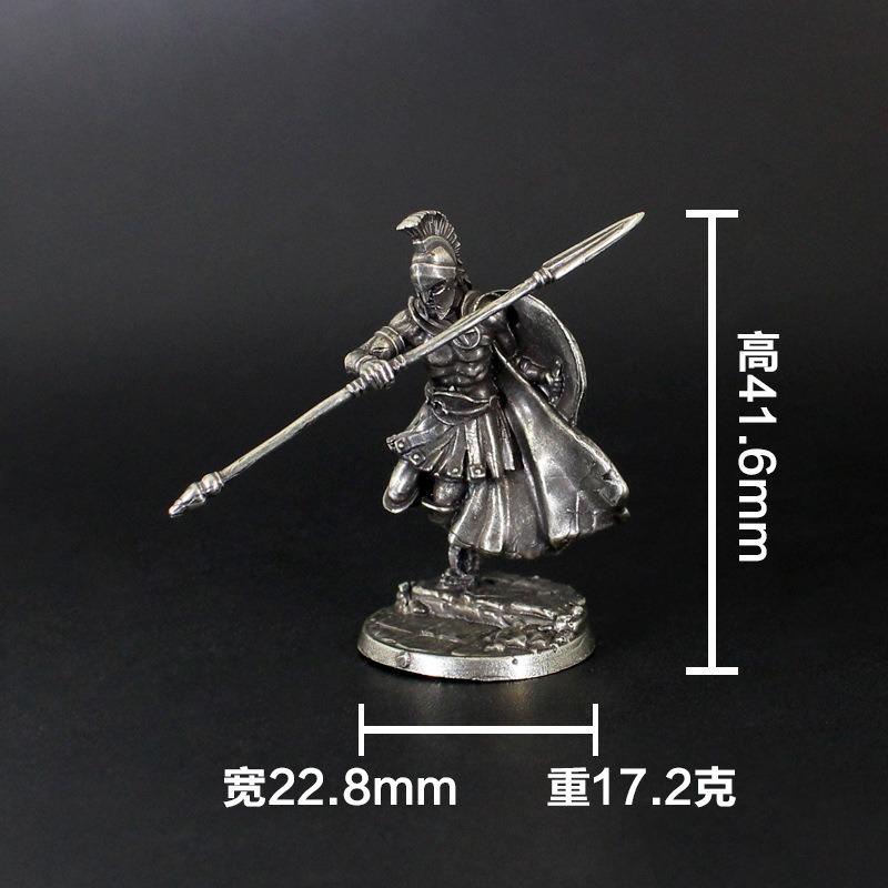 1 Stück Antike Spartaner Rom Soldaten Figuren Miniaturen Vintage Metall Soldaten Modell Statue Desktop Ornament Geschenk