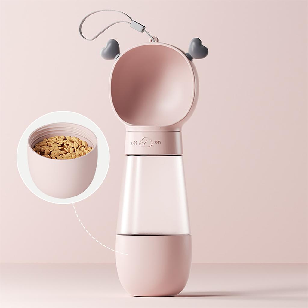 Hunde-Wasserflasche Tragbar Niedlich Transparent Hunde-Wasserfutter mit Fütterung für Hunde-Bewässerungszubehör