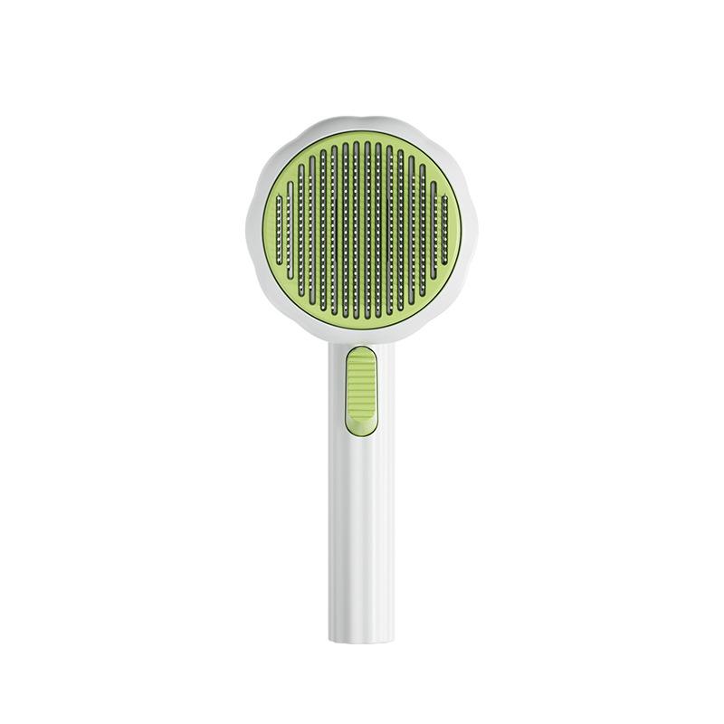 Custom Self-Cleaning Pet Hair Remover Comb Pumpkin Dog/Cat Bath Slicker High Shedding Massage Plastic Grooming Brush