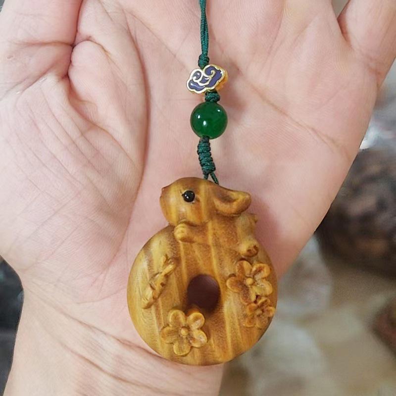 Cypress Wood Carving - Cute Small Sheep Ornament with Fragrance