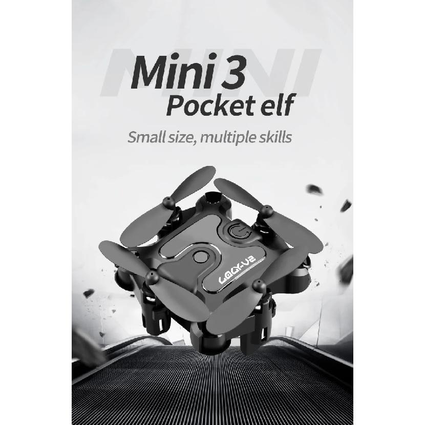 4DRC V2 Mini Drone HD Camera WiFi Fpv Air Pressure Altitude Hold Black And Gray Foldable Quadcopter RC Drone Toy