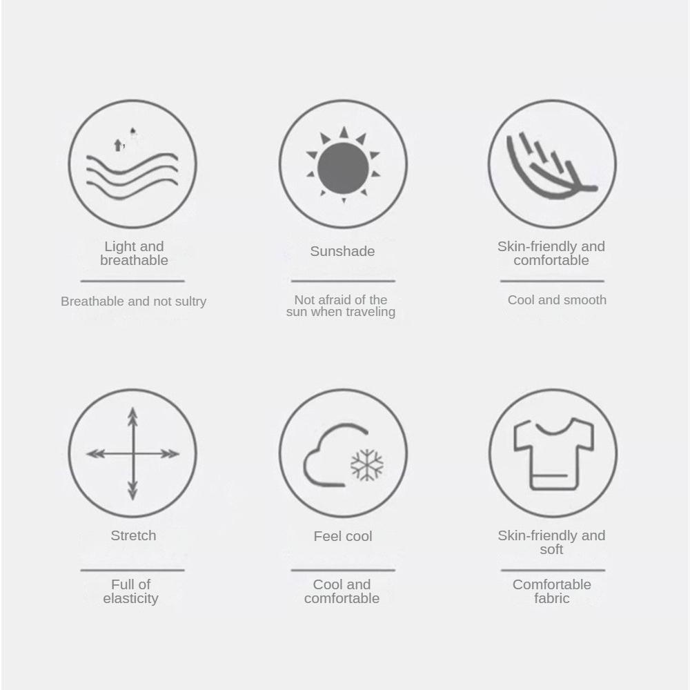 Outdoor Protect Soft Sun Protection Ice Silk Riding Thin Section Breathable Elastic Summer Comfortable Wear-resistant