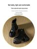 Women's Chunky Heel Martin Boots - 2025 Autumn/Winter British Style Buckle Motorcycle Ankle Boots, Round Toe