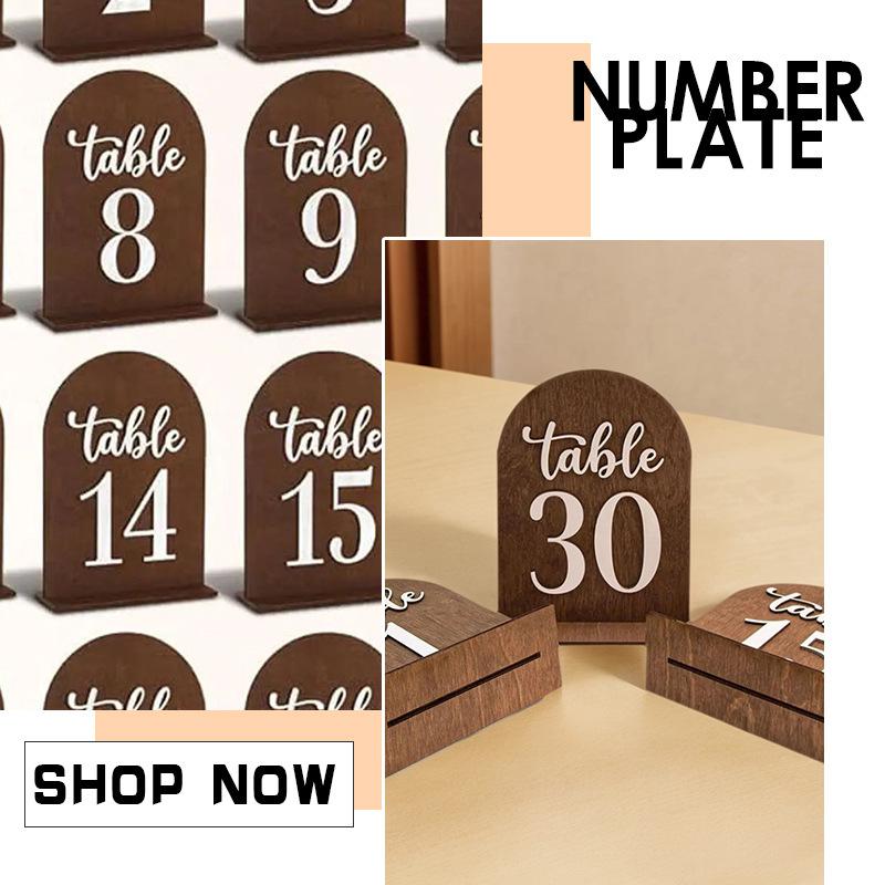 Wooden Wedding Dining Table Number Plate, Table Decoration, Oversized Sign, Party Arched Table Number