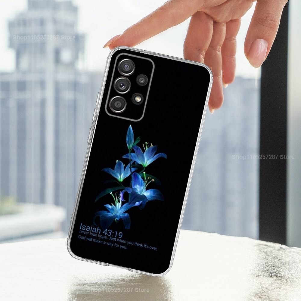 

Believe Art Lsaiah 43-19 Case For Samsung A30,71,51,S9,10,20,Ultra,Lite,S22,FE,23,21,PIus,Transparent, Silicone SamsungA51