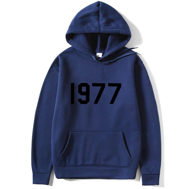 High Street 1977 Printed Couple Hooded Sweater Pullover Trendy Top Couple