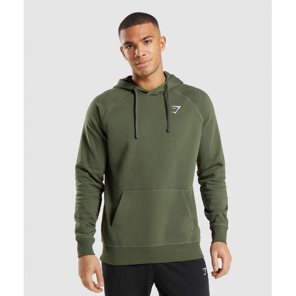 

GYMSHARK Crest Hoodie Core Olive A2A4G EBF1