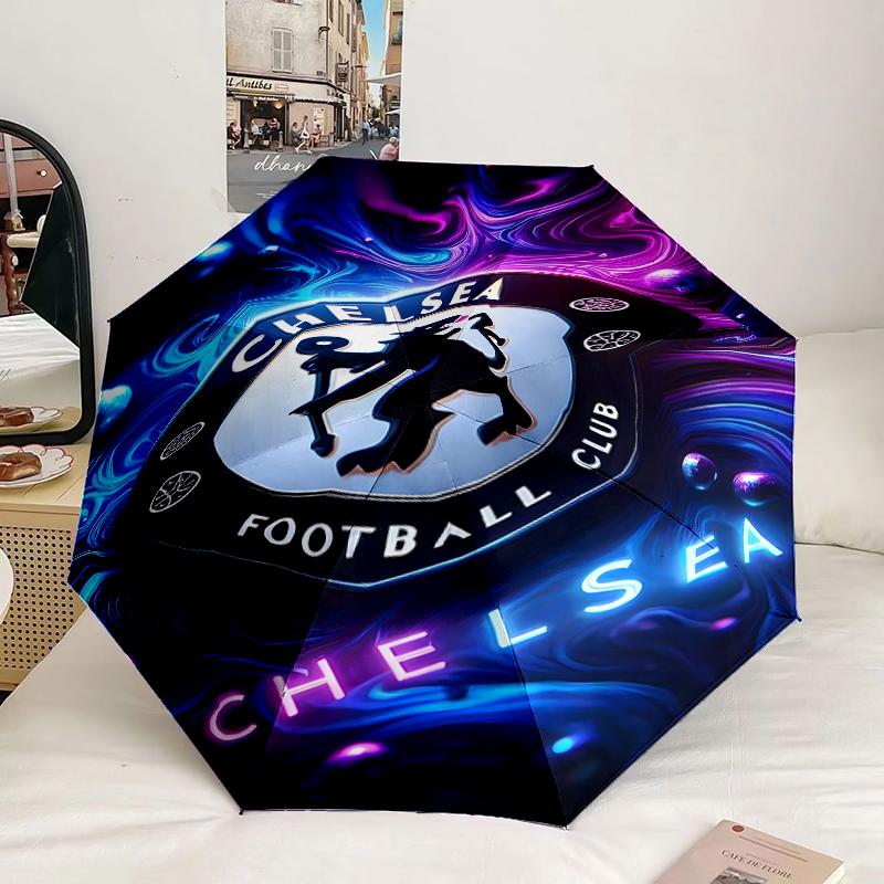 Football Club Emblem lion Umbrella 8-Frame for Travel, camping, Casual Lightweight Portable Umbrella, Essential for every family Holidays Gift