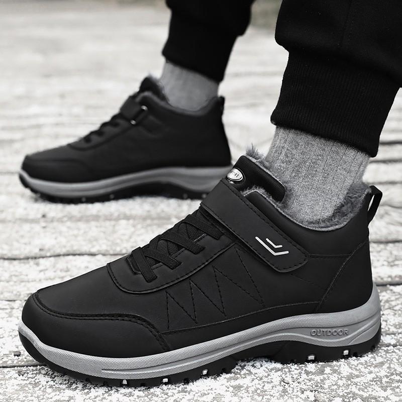 Snow Men's Boots Lightweight Shoes For Men Plus Size Ankle Boots Warm Fur Winter Boots For Men Platform Footwear Work Shoes