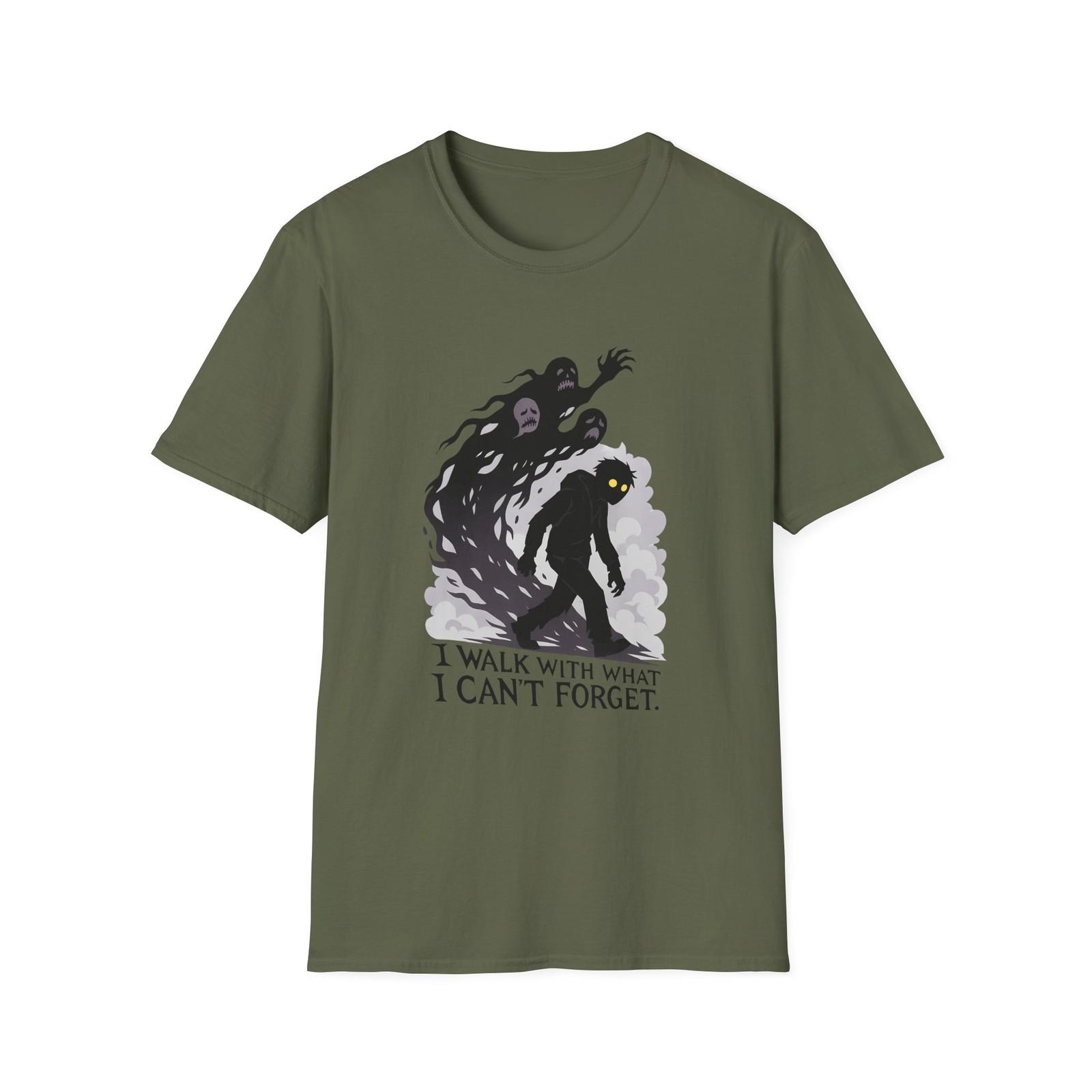 Unisex Softstyle T-Shirt Mens Womens Tees Top Foggy Silhouette Monstrous Shadow Halloween 2XL