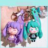 Spilgti krāsains Hatsune Miku atslēgu piekariņš Radoša karikatūras meitenes figūriņa Soma piekariņš Silikona