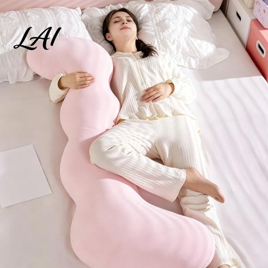 Side Sleepers Cooling Cushions Body Pillow for Adults & Sleepers Breathable L-Shaped Long Ergonomic Sleeper Support Hugging Pillow Full Leg Cushion