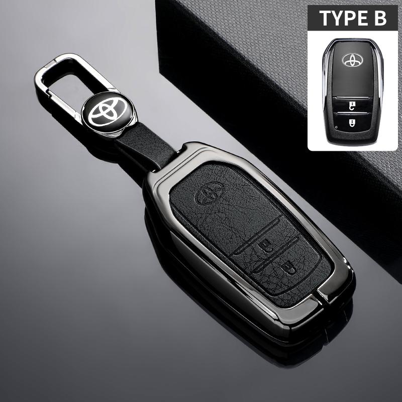 Car Remote Key Case Cover Bag For Toyota Corolla Cross Yaris Sienna Venza Harrier Hilux Land Cruiser Alphard Keyring Accessories