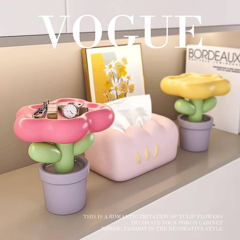 Creative Desktop Storage Ornaments: Living Room Coffee Table & Entryway Tray Rack