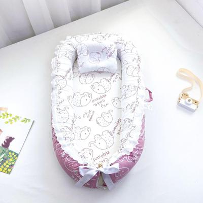 Pure Cotton Lace Removable & Washable Baby Nest Bed - Newborn Sleeping Bed
