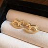 Silver Needle Pony Simple Fashion Earrings Small and Exquisite Versatile Earrings Light Luxury Advanced Earrings Design Niche