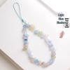 Morganite Crystal Beaded Phone Wrist Strap with Anti-Lost Pendant