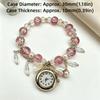 Handmade Bracelet Watch with Flower Pendant Quartz Watch New Chain Watch  for Women Girls